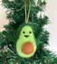 Christmas Avocado Needle Felted Decoration - Image 1