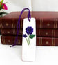 Handcrafted Purple Poppy Bookmark - Image 1