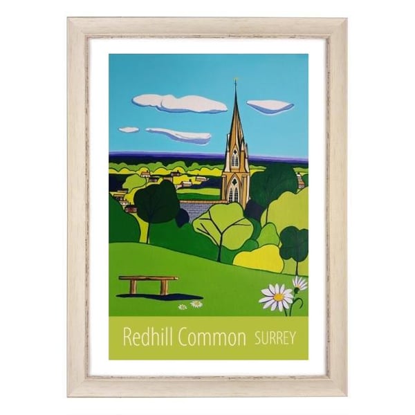 Redhill Common travel poster print by Susie West