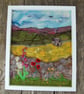 Needle felt and embroidered picture -  Buttercup field - Image 6