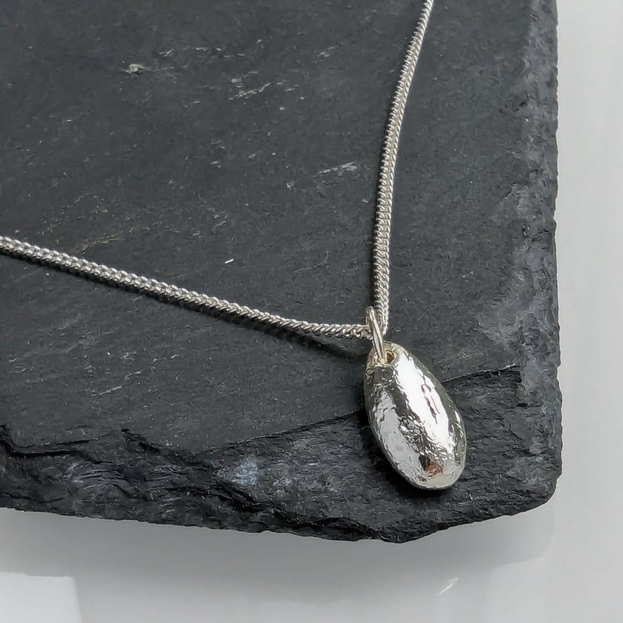 STERLING SILVER Freeform Pendant, Handmade Urban Designed Jewellery