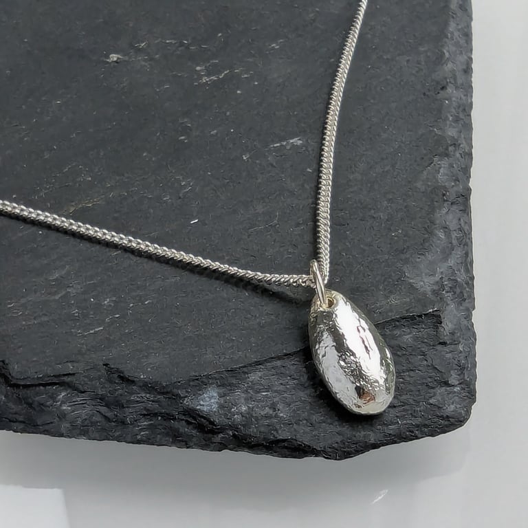 STERLING SILVER Freeform Pendant, Handmade Urban Designed Jewellery