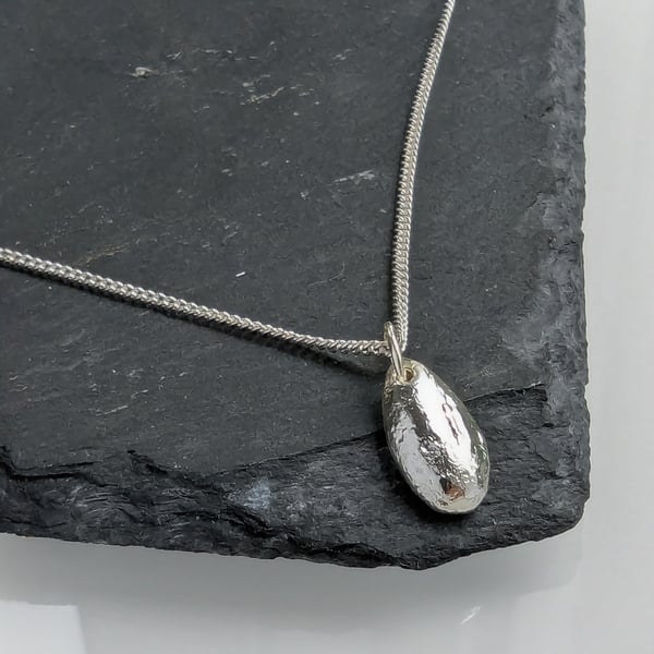 STERLING SILVER Freeform Pendant, Handmade Urban Designed Jewellery