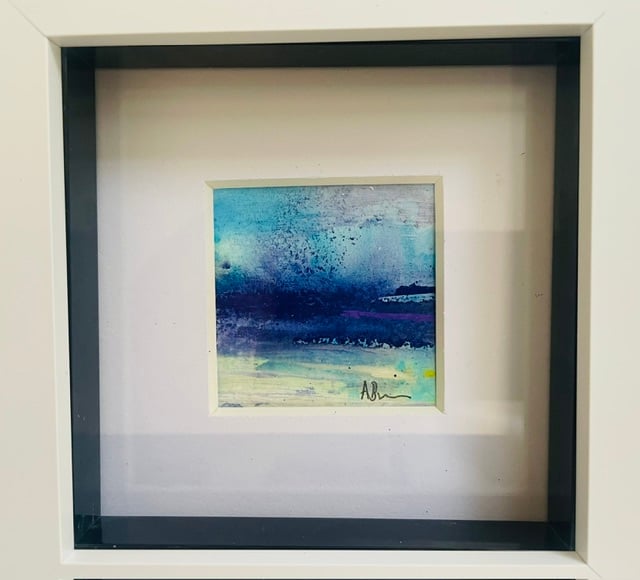 Framed painting-Cornwall sky1
