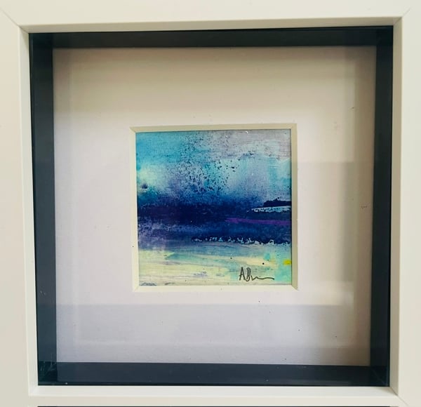Framed painting-Cornwall sky1