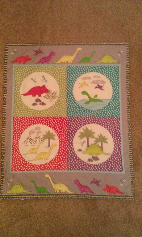 Jurassic Coast Dinosaur Quilt SALE