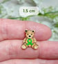 Non-Hodgkin Lymphoma Awareness Bear Pin, Handmade Tiny Teddy Support Badge - Image 4
