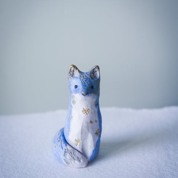 Starry Cloud Fox Sculpture