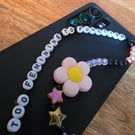 FATM inspired Beaded Flower Phone Charm Strap 