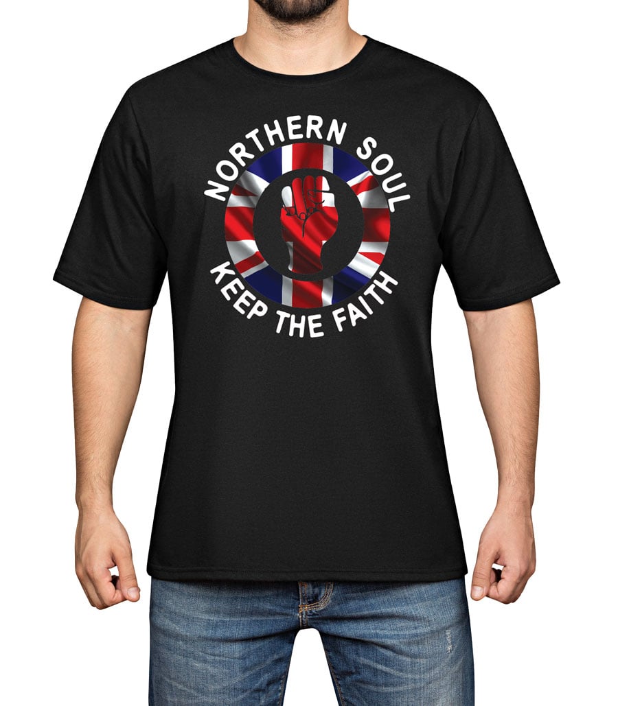  Northern Soul T Shirt, Keep the Faith, Northern Soul Union Jack T-Shirt