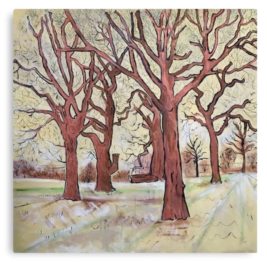 Canvas Print Wall Art Taken From The Original Oil Painting ‘Trees In The Field..