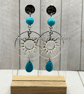 Turquoise Howlite Sun Earrings – Handmade Boho Gemstone Jewellery.