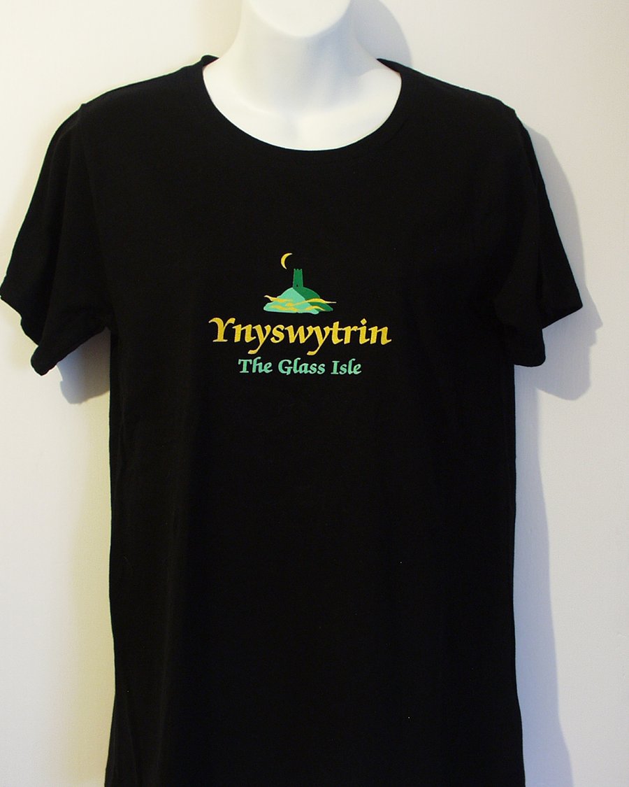 Best quality organic cotton T.Shirt, "Ynyswitrin" An early name of Glstonbury