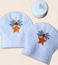 Christmas Star Tealight Covers - Embroidered Festive Decor - Image 2