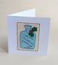 Embroidered Hot Water Bottle Christmas Card - Image 4