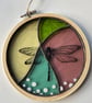 Stained Glass Dragonfly Embroidery Hoop - Image 2