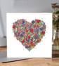 Very Berry Heart greeting card (Blank)
