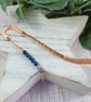 Bookmark, Forged and Stamped Copper, Sodalite and Labradorite