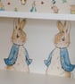 Wooden Storage Shelf Unit Display Shelves Wall Freestanding Peter Rabbit Nursery - Image 5