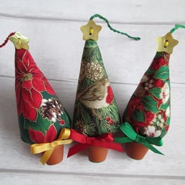 Trio of Tiny Christmas Tree Tree Decorations