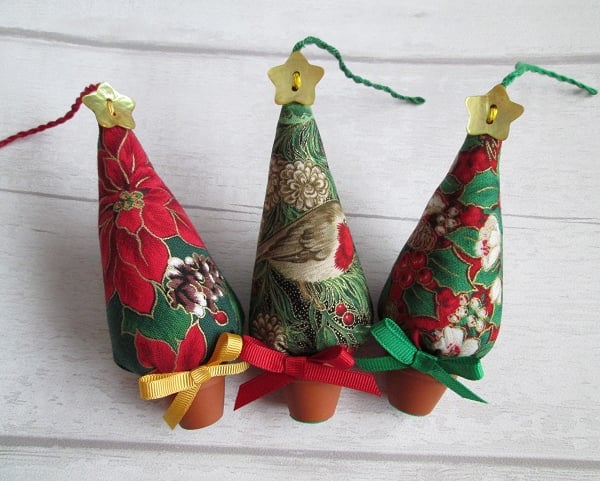 Trio of Tiny Christmas Tree Tree Decorations