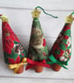 Trio of Tiny Christmas Tree Tree Decorations - Image 1