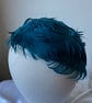 Peggy - Teal Feather Felt Fascinator - Special Occasion - Wedding Guest