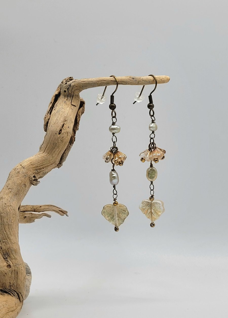 Winter Light Long Dangle Earrings