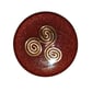 Triskelion in Metallic Dragon Blood . Frequency imprinted. SIZE SMALL 3.7CM diam