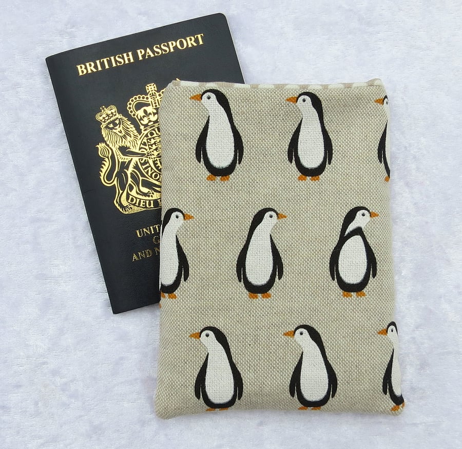 Passport Cover, passport pouch, penguins