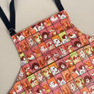 Dogs Print Apron, Funny Unique Apron, Fun Dog Prints Apron, Unisex Cotton Apron,