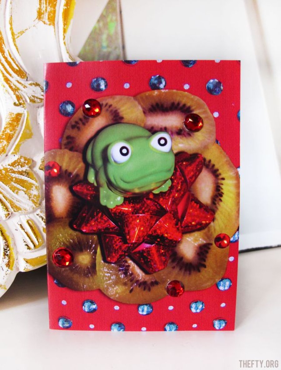Festive Froggy Christmas Card