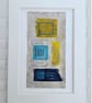Colourful Combinations Yellow Blue Turquoise Handstitched Geometric Art Pictures - Image 8