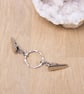Silver circle sweater clip - Ring cardigan guard - Shawl or pashmina clasp - Image 2