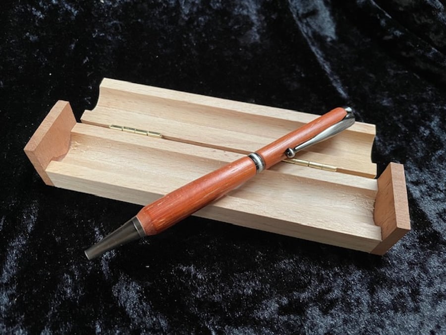 wooden ball pen in presentation case