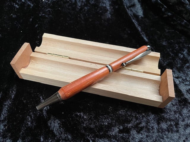 wooden ball pen in presentation case