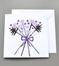 Purple Bouquet Blank or  Birthday Card - Image 1