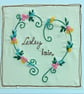 Personalised Wedding or Engagement Card with Embroidered Botanical Heart - Image 6