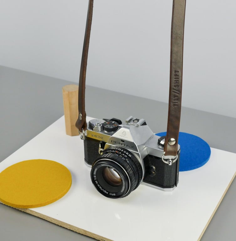 Brown Leather Camera Strap, Slim Neck Strap for Mirrorless