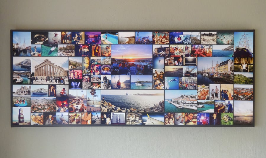 Photo Collage Canvas Print - Bespoke - Gift Family Wedding Travel Holiday