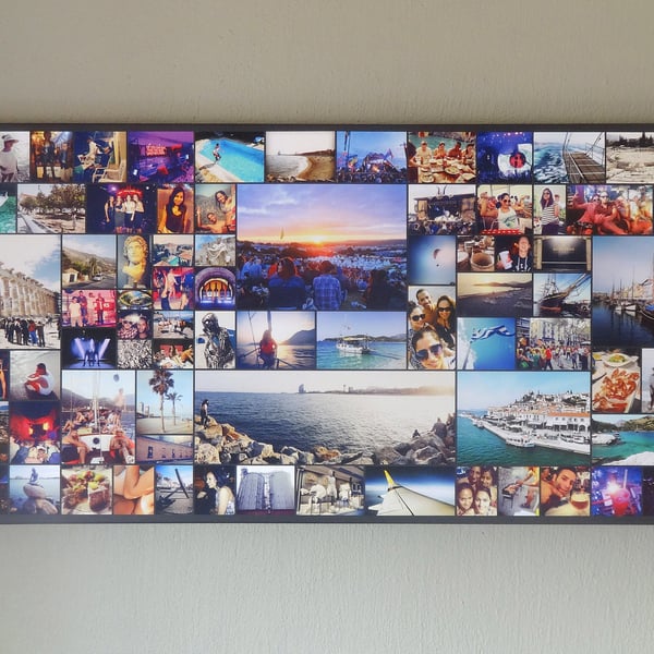 Photo Collage Canvas Print - Bespoke - Gift Family Wedding Travel Holiday
