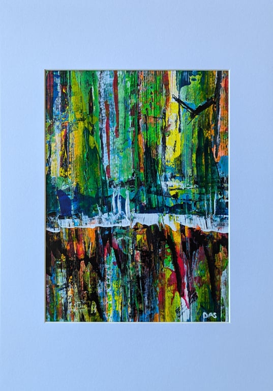 Abstract Acrylic Painting on Paper