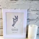 Haiku Poetry Mounted Art Print - 'Clay' Limited Edition
