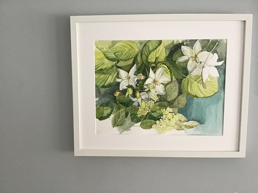 Garden Lilies - Original Watercolour Painting