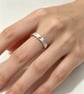 Gold Button Silver Ring  - Image 4