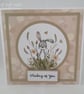 Handmade Thinking of You card - bunny in the meadow