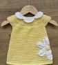 A line flower dress - yellow 6-12m