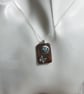 Butterfly & Flower Necklace. Sterling Silver and Copper with Amazonite Gemstone - Image 6