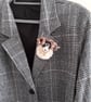 Needle Felted Sheep Brooch Swaledale  - Image 3