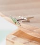 Lightning Bolt Earrings in Sterling Silver, Small Silver Studs - Image 1
